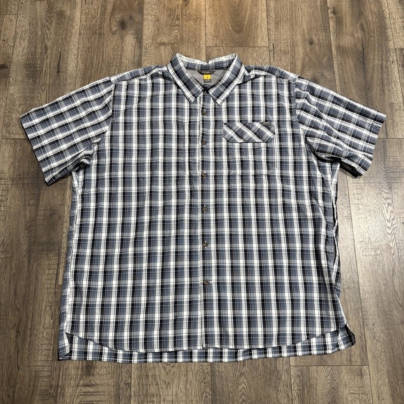 Eddie Bauer Other - Eddie Bauer AV Shirt Mens 2XL Blue Plaid Short Sleeve Button‎ Up Vented Outdoor